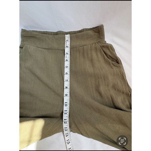 ANRABESS Linen Pants Boho Wide Leg High Waist Lounge Cropped S Lagenlook - Picture 12 of 12